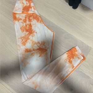 Orange Tie-Dye Leggings